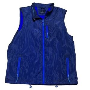 Tailor Byrd Blue Vest Zip Up L